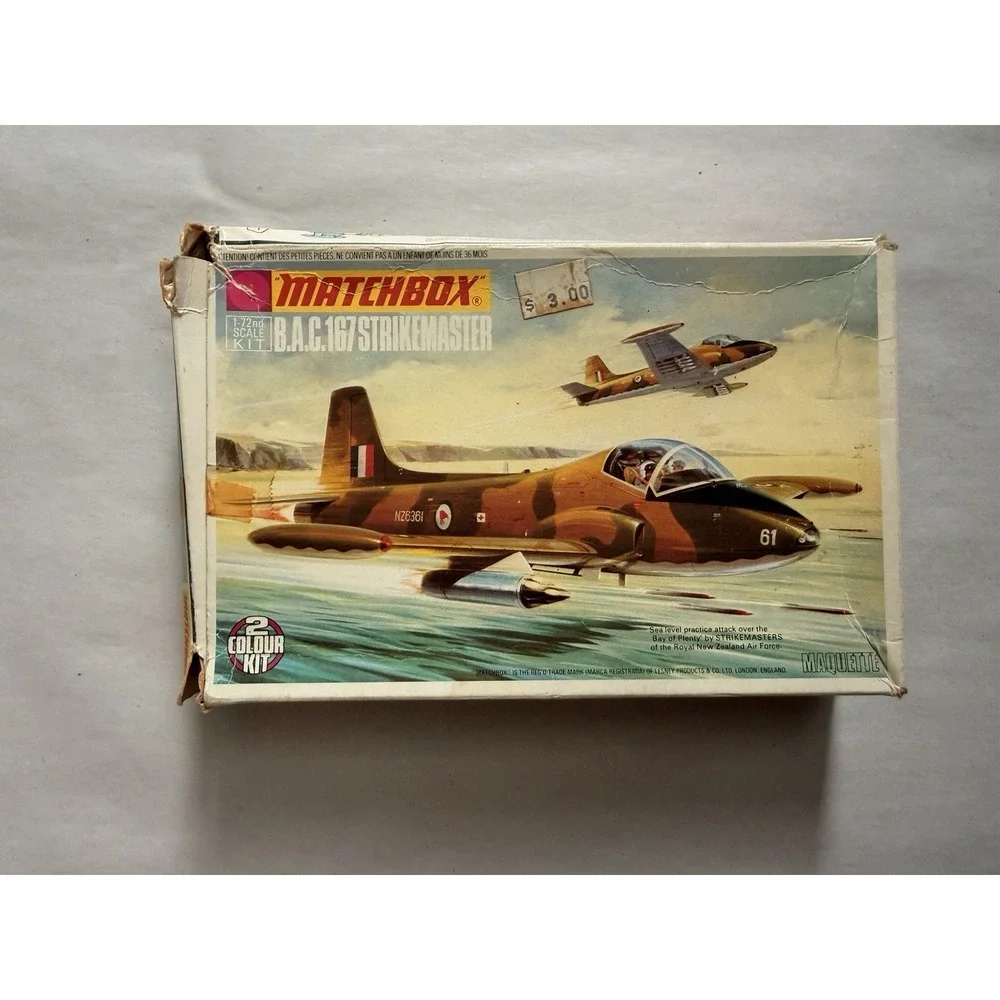 Vintage Matchbox 1973 B.A.C. 167 Strikemaster 1:72 Model Kit PK-10